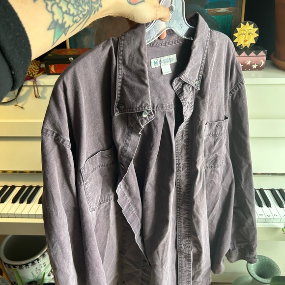 Vintage Y2K Men's Brown Casual Shirt Jacket Windriver XXL - Picture 3 of 7